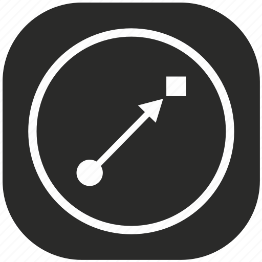 Aim, curve, line, target, way, direction, navigation icon - Download on Iconfinder