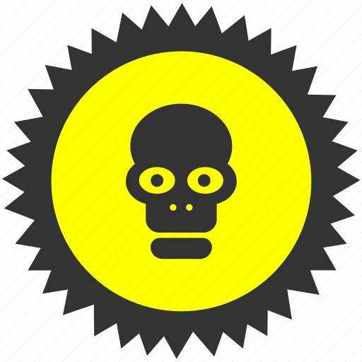 Dead, death, head, label, skull, danger, warning icon - Download on Iconfinder
