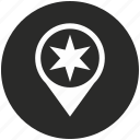 map, place, pointer, polygon, star, gps
