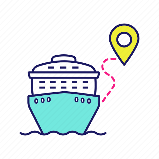 Cruise, destination, journey, liner, route, travel, trip icon - Download on Iconfinder