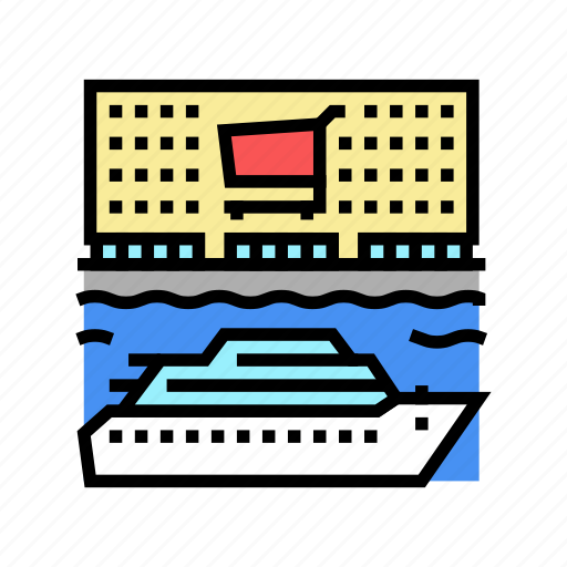 Port, shopping, cruise, ship, vacation, enjoyment icon - Download on Iconfinder