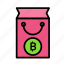 bag, blockchain, currency, finance, network 