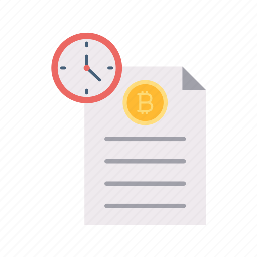Transaction history, document, file, time, bitcoin icon - Download on Iconfinder