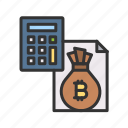 balance, calculator, money bag, currency, coin