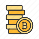 coin stacks, coins, money, digital currency, cryptocurrency