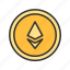 ethereum, coin, digital currency, payment method, digital money 