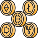 tokens, bitcoin, crypto, money, currency, digital, mining