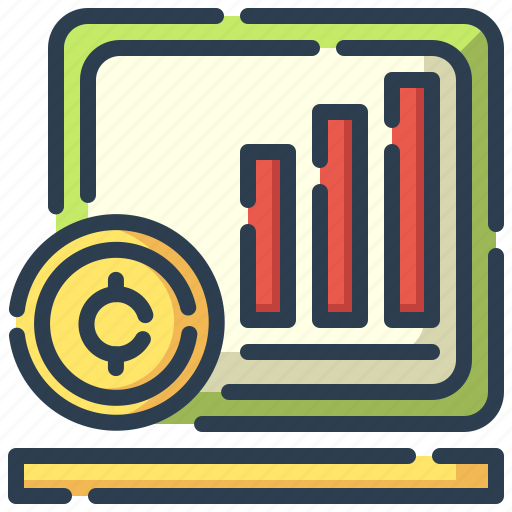 Graph, coin, price, chart, analytics, diagram, data icon - Download on Iconfinder