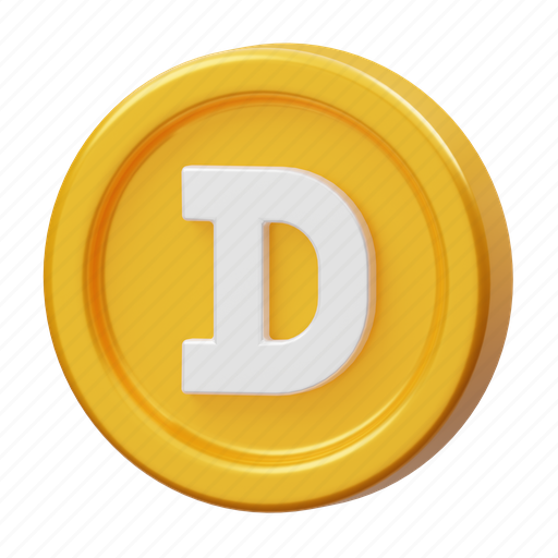 Dogecoin, coin 3D illustration - Download on Iconfinder