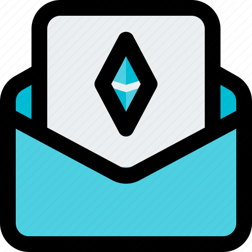 Ethereum, mail, money, crypto, currency icon - Download on Iconfinder