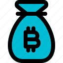 money, bag, bitcoin, crypto, currency