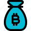 money, bag, bitcoin, crypto, currency 