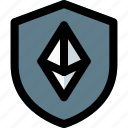 shield, ethereum, money, crypto, currency, protection