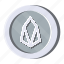 eos, cryptocurrency, crypto, digital currency, money, blockchain, silver coin 