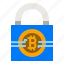 padlock, security, crypto, digital, coint 