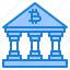 bank, bitcoin, cryptocurrency, building, digital, currency 