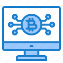 computer, bitcoin, cryptocurrency, coin, digital, currency