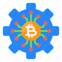 gear, bitcoin, cryptocurrency, coin, digital, currency