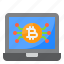 laptop, bitcoin, cryptocurrency, coin, digital, currency 