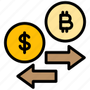 cryptocurrency, crypto, currency, bitcoin, dollar, exchange, arrow