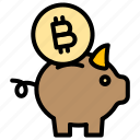 cryptocurrency, crypto, digital, currency, bitcoin, piggy bank, savings