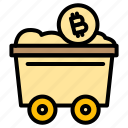 cryptocurrency, crypto, digital, currency, cart, mining, bitcoin