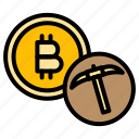 cryptocurrency, crypto, digital, currency, pickaxe, mining, bitcoin