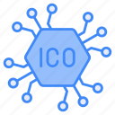ico, bitcoin, digital, currency, crypto, network, blockchain