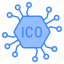 ico, bitcoin, digital, currency, crypto, network, blockchain 