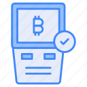 bitcoin, atm, machine, withdraw, digital, money, currency