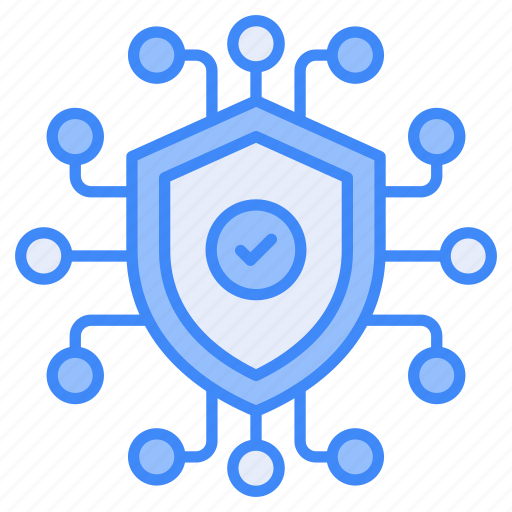 Cyber, security, network, protection, shield, verified, safe icon - Download on Iconfinder