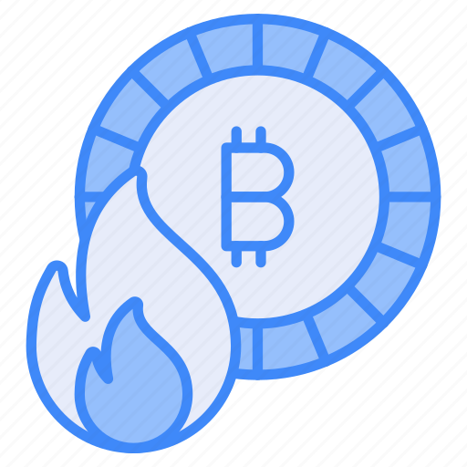 Bitcoin, cryptocurrency, loss, crises, crypto, fire, flame icon - Download on Iconfinder
