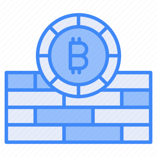Bitcoin, wall, cryptocurrency, digital, currency, money, crypto icon - Download on Iconfinder