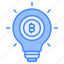 bitcoin, cryptocurrency, idea, crypto, bulb, innovation, light 