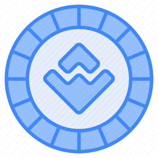 Wave, coin, crypto, digital, currency, cryptocurrency, money icon - Download on Iconfinder