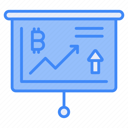 Bitcoin, growth, chart, cryptocurrency, crypto, presentation icon - Download on Iconfinder
