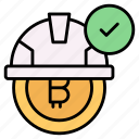 proof of work, cryptocurrency, bitcoin, currency, helmet, money, exchange