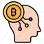 bitcoin, mind, cryptocurrency, thinking, digital, currency, money 