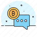 bitcoin, chat, conversation, communication, cryptocurrency, message, financial