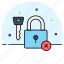 security, broken, padlock, lock, key, information, access 