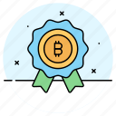 bitcoin, badge, reward, award, prize, achievement, crypto