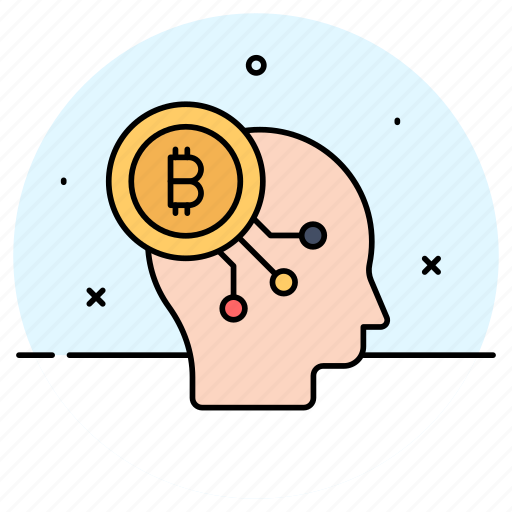 Bitcoin, mind, cryptocurrency, thinking, digital, currency, money icon - Download on Iconfinder