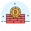 bitcoin, wall, cryptocurrency, digital, currency, money, crypto