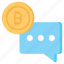 bitcoin, chat, conversation, communication, cryptocurrency, message, financial 