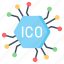 ico, bitcoin, digital, currency, crypto, network, blockchain 