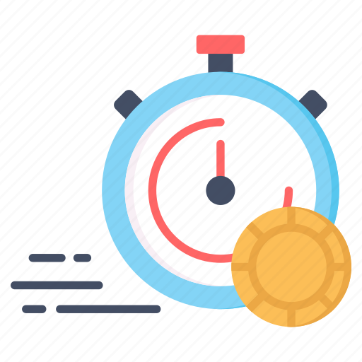 Stopwatch, chromometer, timer, time is money, cryptocurrency, coin, productivity icon - Download on Iconfinder
