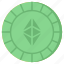 ethereum, coin, crypto, digital, currency, cryptocurrency, money 