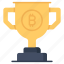 bitcoin, reward, trophy, cryptocurrency, prize, award, competition 