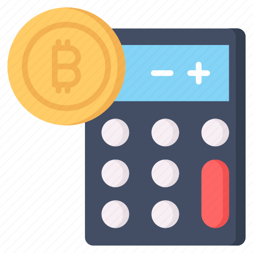 Bitcoin, calculator, accounting, calculation, reckoner, cryptocurrency, totalizer icon - Download on Iconfinder