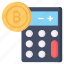 bitcoin, calculator, accounting, calculation, reckoner, cryptocurrency, totalizer 